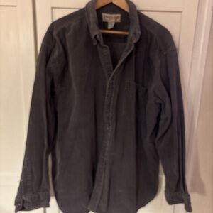 Men's Gray Corduroy Shirt